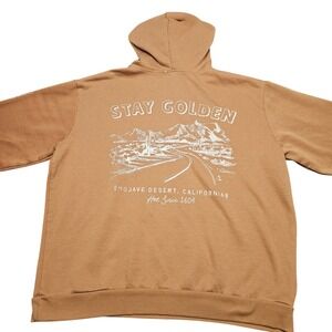 Mojave Desert Hoodie‎ Medium Full Tilt Stay Golden Tan Graphic Sweatshirt Travel